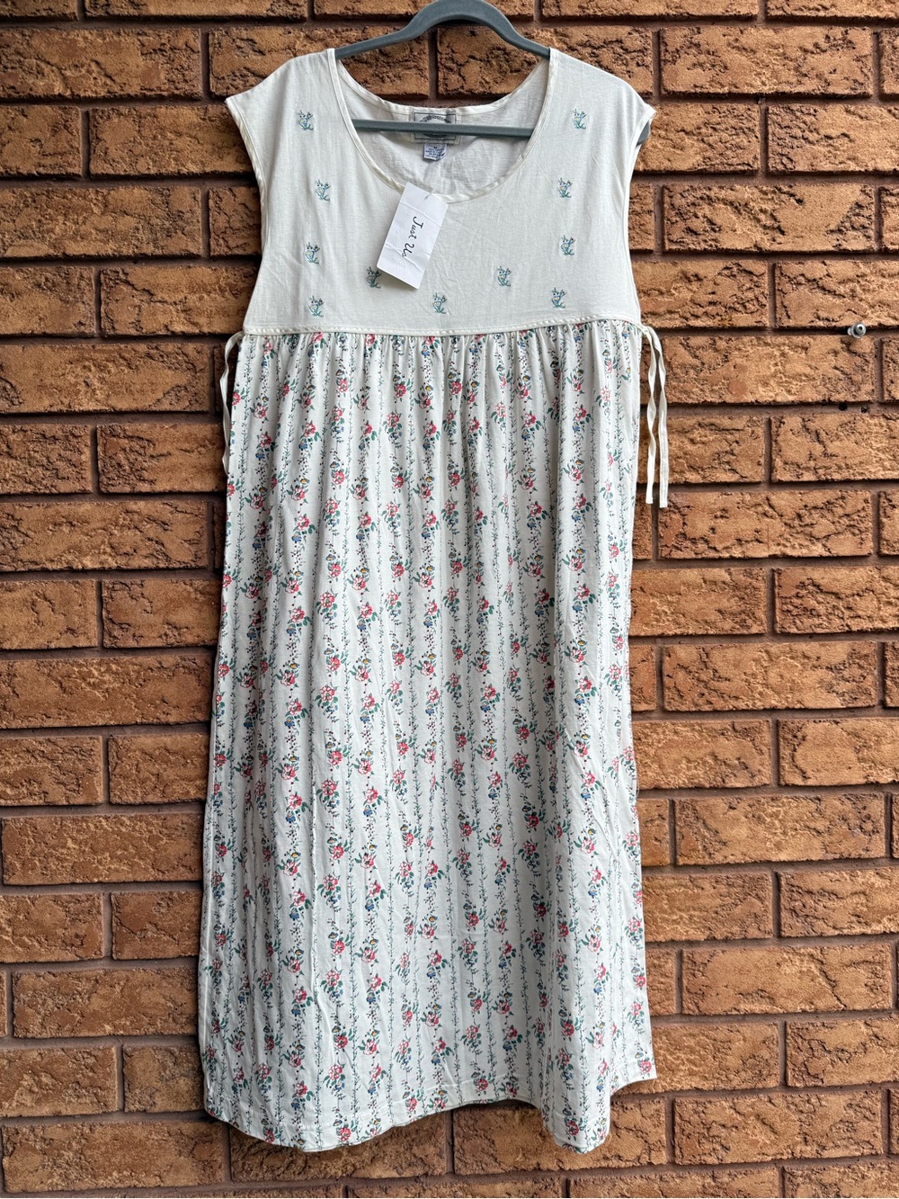 Just Us Cotton Boho Cottagecore Sleeveless Nightie